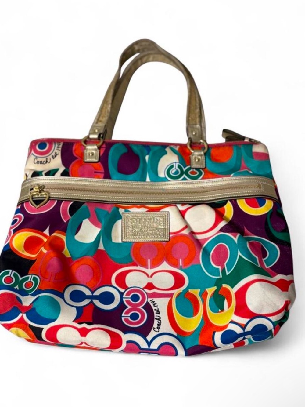 Vintage 2012 Coach Poppy Daisy Pop C Tote F20080 Style Number: ⁠F20080⁠